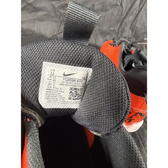 Nike Alpha Huarache Varsity Turf Shoes Men’s Size 12 FQ4536-600 Baseball Red - Picture 8 of 9